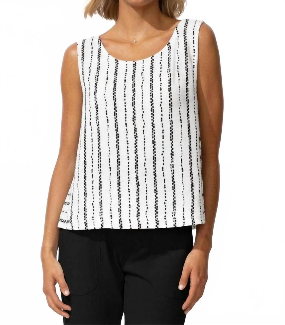 NEW ESCAPE BY HABITAT driftwood stripe harborside tank top in white